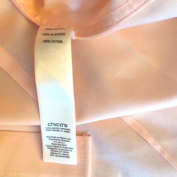Chico’s NWT 100% cotton no iron blouse - Picture 2 of 4